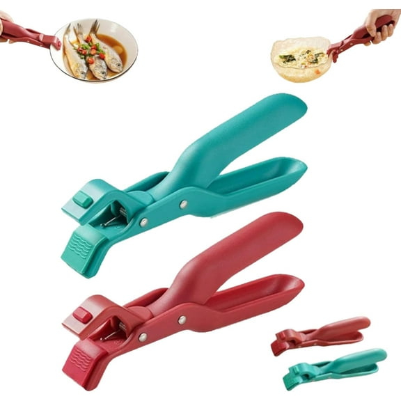 Minibee Hot Plate Gripper, Multi-Angle Hot Plate Gripper Tongs, Heat Resistant Non-Slip Bowl Clip for Microwave, Plates, and Cooking Utensils