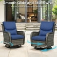 thumbnail image 5 of Bellefurn Luxury Patio Swivel Rocker Chairs Wicker Rocking Chair,Outdoor Swivel Chairs Set of 2,Swivel Glider Lounge Chairs for Patio Balcony,Porch,Garden, 5 of 11