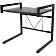 thumbnail image 3 of Microwave Stand, Expandable Kitchen Shelf for Microwave Oven Kitchen Storage Shelf 65cm Max Kitchen Furniture for Microwave and Oven Spice Jar Organizer Black, 3 of 5