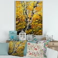 thumbnail image 2 of Birches In Yellow Autumn Wood Forest 24 in x 32 in Framed Painting Canvas Art Print, by Designart, 2 of 5