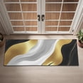 thumbnail image 2 of Black Marble Gold Line Pattern Door Rugs,Washable Non Slip Door Mats Indoor,Decorative Door Mats,Entry Mat Indoor for Entrance,Bedroom,Kitchen,Bathroom,16"x47", 2 of 6