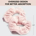 thumbnail image 3 of Kitsch Towel Scrunchies, Blush, 2 Pack, 3 of 9