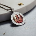 thumbnail image 4 of PicturesOnGold.com Saint Kateri Tekakwitha Religious Medal Color Female Adult - 2/3 inch Size of Dime, Solid 14K White Gold, 4 of 8