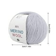 thumbnail image 4 of Dmlowu Yarn for Crocheting, Luxury Soft Wool Velvet Crochet Yarn, Thick Worsted Weight Yarn for Knitting Sweaters Gloves Scarf Diys Toys, 1.8oz/50g Multicolor Fiber Wool Yarn, Light Gray, 4 of 6