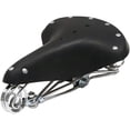 thumbnail image 1 of Asiento de cuero duradero para bicicleta, asiento de cuero de vaca Vintage para ciclismo con resortes, asiento de cuero negro, asiento cómodo con resorte, 1 of 5