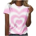 thumbnail image 2 of Craaazy Valentines T-shirts for Women Casual Love Prints Short Sleeve Shirts Crew Neck Tops Gifts, 2 of 4