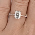 thumbnail image 6 of 7x9mm Radiant Cut Diamond Moissanite Engagement Ring 3.50 Carat Wedding Ring 10k Rose Gold Ball-Prong Set, 6 of 6