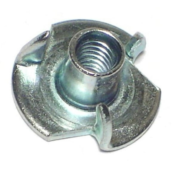 #8-32 Zinc Plated Steel Coarse Thread Pronged Tee Nuts (20 pcs.)