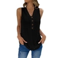 thumbnail image 2 of Idoravan Tank Tops for Women Women's Sleeveless Solid Sexy V-neck Casual Fashion Loose Tank Top, 2 of 6
