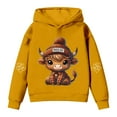 thumbnail image 3 of WAYUTE Girls Sweatshirts Boys Cow Print Cute Hooded Sweatshirt Casual Pullover Soft Jacket for Kids, 3 of 6