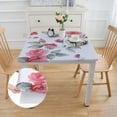 thumbnail image 2 of BANET Square Tablecloth with Backing Square Table Cloth Cover Wipeable Spillproof Waterproof Oilcloth Lace Floral Tablecloths white, 2 of 7
