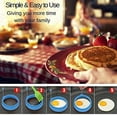 thumbnail image 2 of New Silicone Egg Ring, Egg Rings Non Stick, Egg Cooking Rings, Perfect Fried Egg Mold or Pancake Rings (4Pcs), 2 of 7