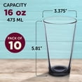 thumbnail image 5 of Beer Glasses 16 oz. Set of 10, Bulk Pack - Pint, Groomsmen gifts, Barware - Black, 5 of 5