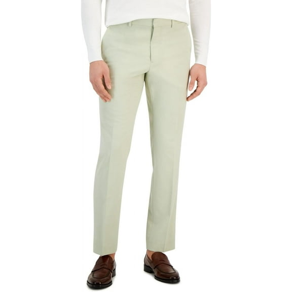Perry Ellis Portfolio Men’s Slim-Fit Stretch Pants, Beige, 30×32