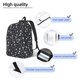 thumbnail image 3 of Disketp Dog Paw print Canvas Backpack Lightweight Travel Daypack Student Rucksack Laptop Backpack-Small, 3 of 5