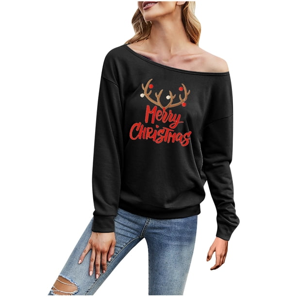 Tops de mujer Sudadera con estampado de invierno Tops de jersey Fridja FKASFK1861