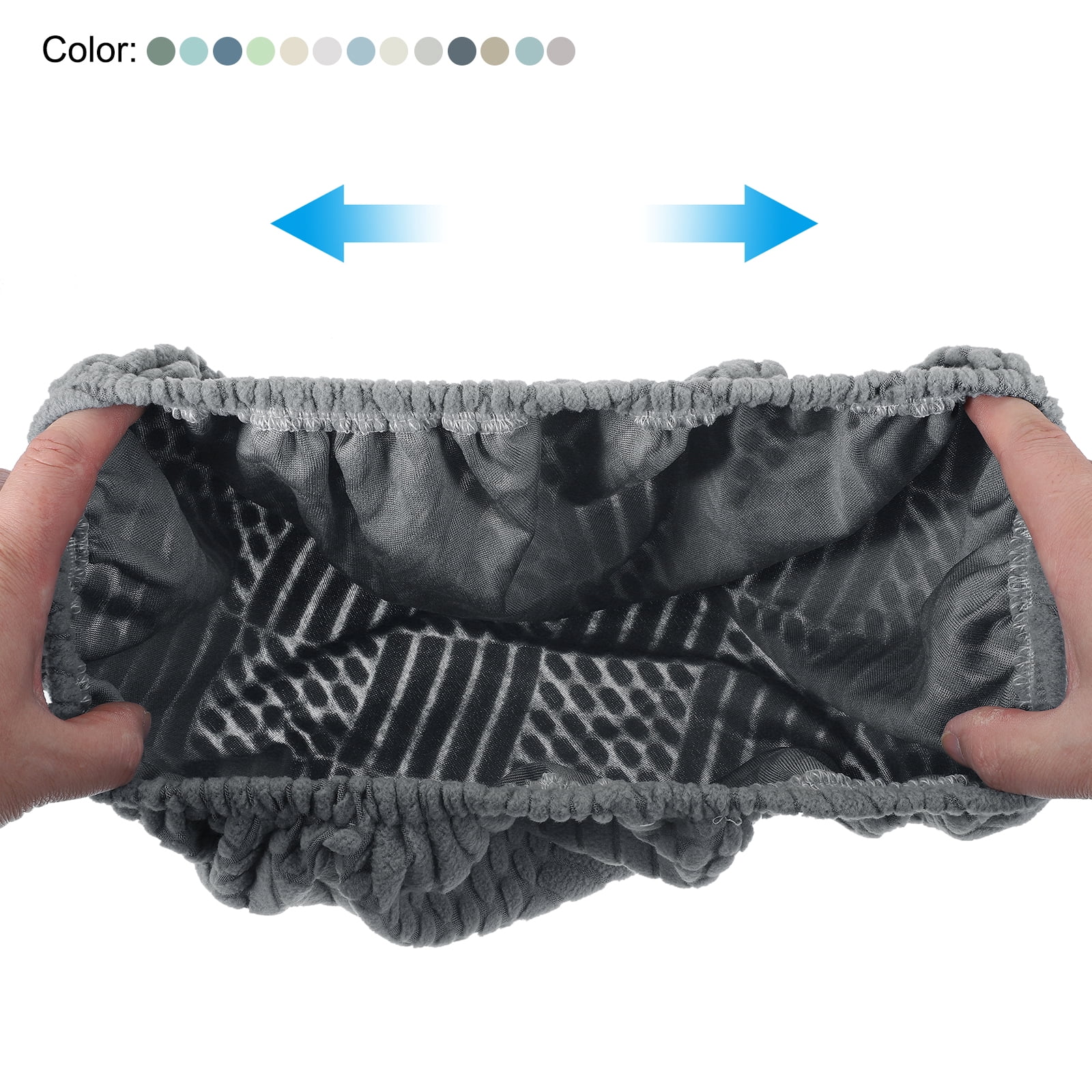 Unique Bargains Elastic Stool Cushion Slipcover Stretchy Chair Bar Stool Covers Dark Gray