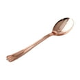 thumbnail image 2 of Plastic Silverware Set Disposable Cutlery Utensils, 10 Forks, 10 Knives, 10 Spoons, Heavy Duty Rose Gold Flatware For Holidays, Parties, Dinners, Weddings, and Occasions-10 Spoons, 2 of 4