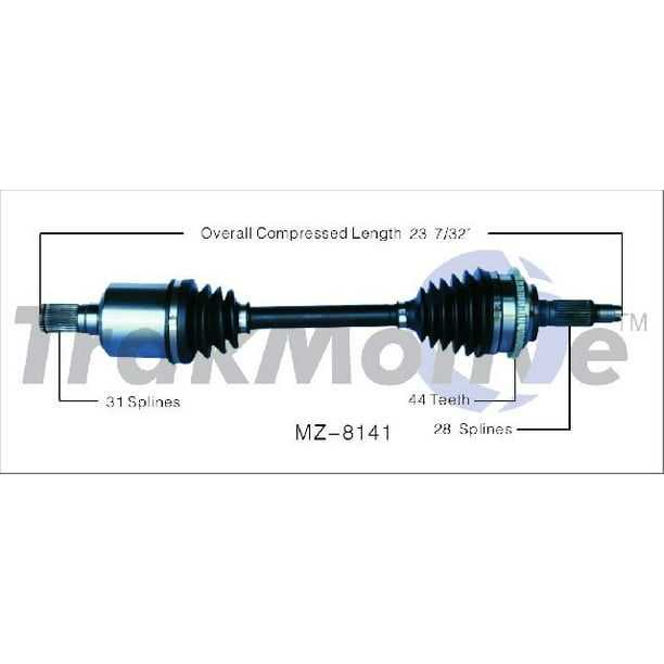 OE Replacement for 20062009 Ford Fusion Front Left CV Axle Shaft (SE