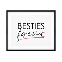 Designs ByLITA Besties Forever 8 x 10 UNFRAMED Print Novelty Decor Wall Art