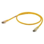 Patch Cord,Cat 6,Clear Boot,Yellow,10ft.