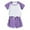 Purple, variant on XINXIAOO Kids Boys Girls Summer 2 Piece Outfits Short Sleeve Tops Shorts Casual Cute Kids Clothes Size 8-9 Years