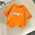 thumbnail image 2 of Bovxnpu Girls Short Sleeve T Shirts Kids Summer Tops Fashion Graphic Print Cotton Unisex Kids Casual Tees, 2 of 4