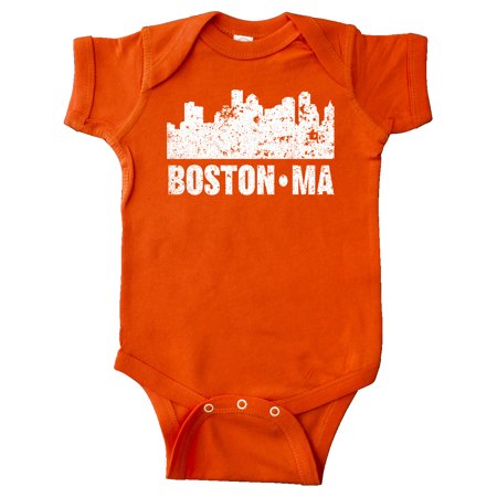 

Inktastic Boston Massachusetts City Skyline with Grunge Gift Baby Boy or Baby Girl Bodysuit