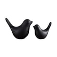 thumbnail image 1 of Wosthever 2 unids/set decoración elegante, adornos de pájaros de cerámica escandinavos minimalistas modernos, añaden encanto al hogar Decoración del hogar negro, 1 of 6