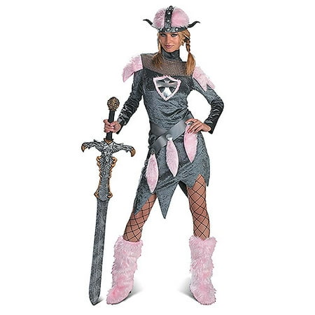 Disguise Unisex Adult Barbarian Babe, Grey/Pink, Large (12-14) Costume