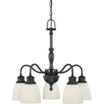 Nuvo Lighting 62778 - 5 Light (Medium Screw Base) 24" Bella Aged Bronze Finish with Biscotti Glass Chandelier Light Fixture (60-2778)