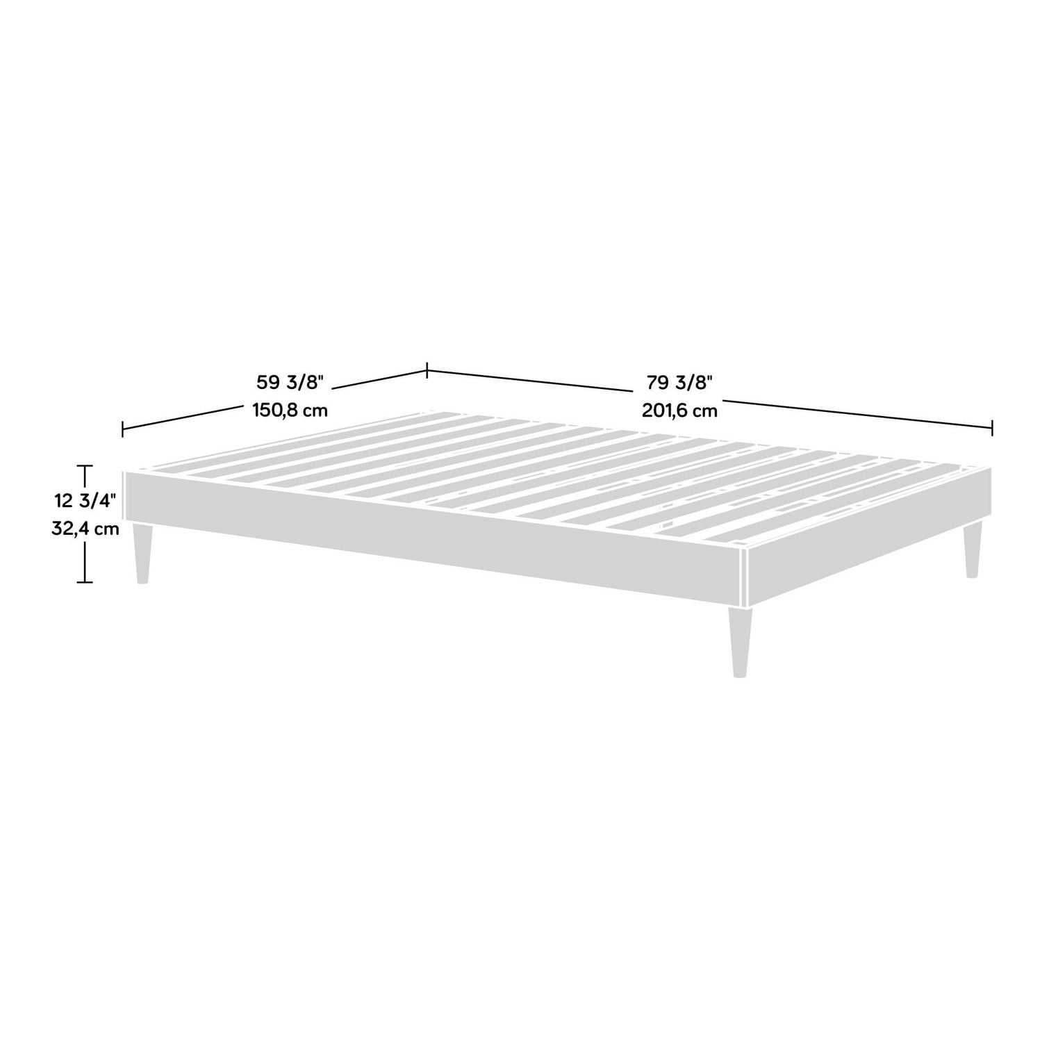 Sauder Cannery Bridge Queen Platform Bed, Complements Sindoori Mango, 429425