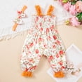 thumbnail image 2 of Gerichy Girls Summer Outfits, Toddler Girls New Summer Cotton Sliver Sleeveless Shirt Printed Suspenders Three Piece Set, 2 of 9