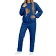 thumbnail image 6 of Rotm Tracksuit Set Women 2 Piece Outfits Casual Sweatsuit Hooded Sweatshirt Hoodie with Sweatpants Sport Outfits Jogger Set Blue,3XL, 6 of 7