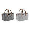 thumbnail image 5 of Large Baby Diaper Caddy Organizer – Felt Storage Basket With Handles For Nursery, Changing Table, Or Travel (15"x18"x33"), 5 of 6