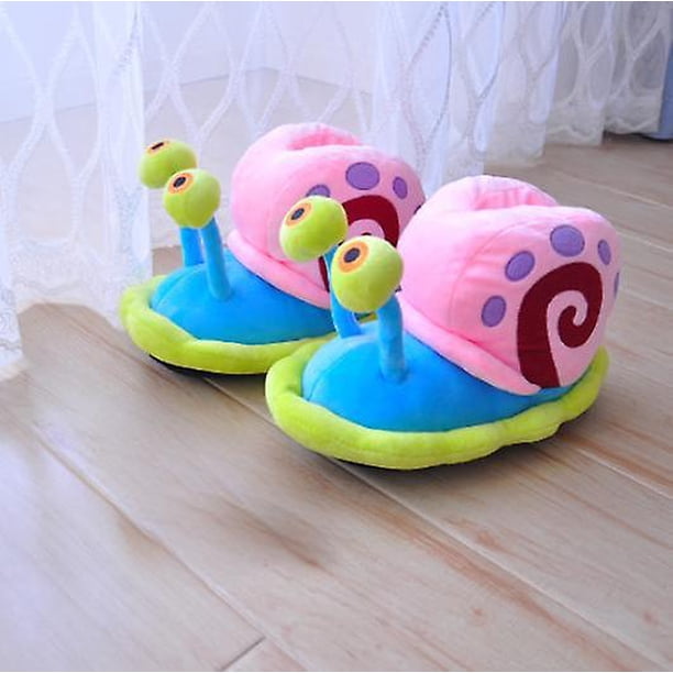 Bolsa de caracol pequeña rosa con zapatos de algodón, zapatillas de caracol para el hogar para padres e hijos, botas de algodón antideslizantes cálidas para estudiantes de interior