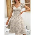 thumbnail image 2 of ZOELNIC Women's Floral Summer Dress Casual Short Sleeve Ruffle Flowy Midi Sundress Boho Beach Vacation Dress, 2XL, 2 of 4