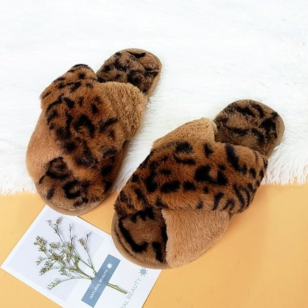

CoCopeaunt BEVERGREEN Winter Women House Slippers Faux Fur Warm Flat Shoes Female Slip on Home Furry Ladies Slides Plus Size Wholesale