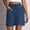 Navy, variant on Womens High Waisted Shorts Summer 2026 Drawstring Solid Wide Leg Bermuda Shorts with Pockets Stretch Casual Comfy Workout Beach Shorts
