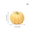 thumbnail image 3 of Fllostpr Halloween 2PC Wax Pumpkin Scented Candle, Yellow Handmade Aromatherapy Candle for Home Cafe Party Table Desk Indoor, 2.5x1.7", 3 of 7