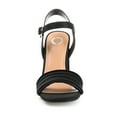 thumbnail image 6 of Journee Womens Skiler Open Square Toe Block Heel Sandals, 6 of 8