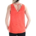 thumbnail image 4 of BAR III Womens Orange Sleeveless V Neck Top S, 4 of 4
