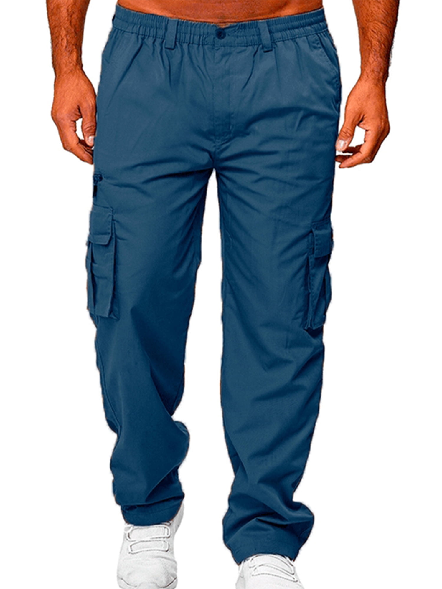 Colisha Men Casual Summer Cargo Pant Lightweight With Pockets Bottoms ...