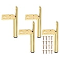thumbnail image 1 of Patas de muebles Unique Bargains 4Uds de METAL para reemplazo negras 5 pulgadas, 1 of 6