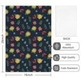thumbnail image 2 of 2 Pcs Pioneer Flower Floral Print Pattern Kitchen Towels, Funny Microfiber Dish Towel Set, 18" X 26" Tea Towels, 2 of 6