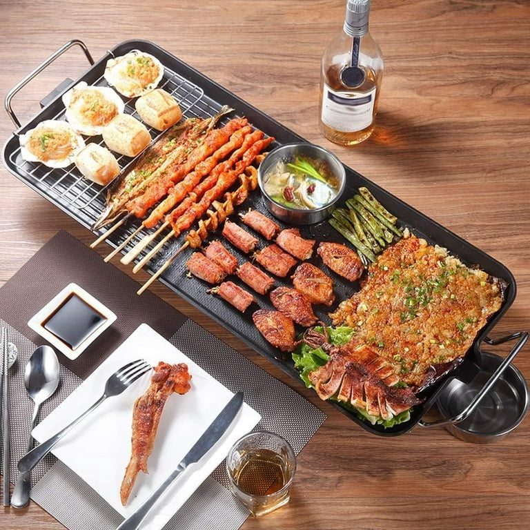 Smokeless Indoor Grill Electric Griddle with Non-Stick Cooking Plate
