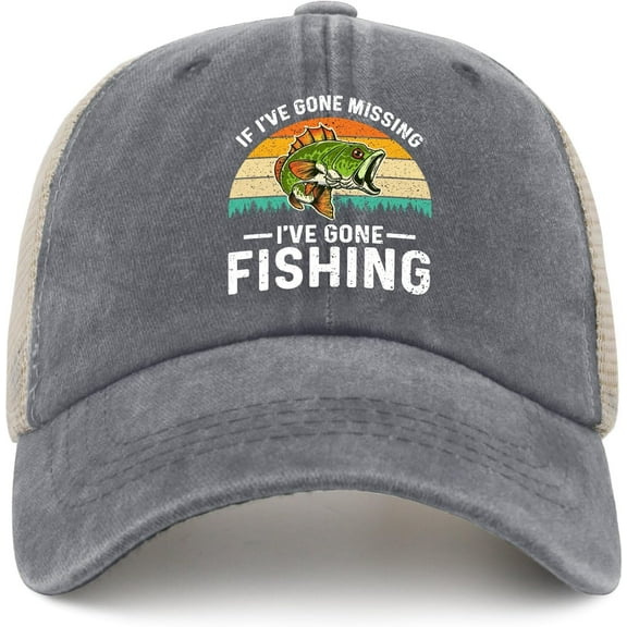 Funny Fishing Hat Here Fishy Fishy Fishy Cap Men Baseball Hats Cute Hat
