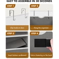 thumbnail image 4 of FOUKUS Over The Door Organizer with 4 Large Clear Pockets 8 Mesh Side Pockets - 50LB Heavy Duty Behind Door Storage, Door Hanging Storage for Closet Bathroom Pantry Nursery Laundry, 4 of 8
