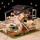 thumbnail image 5 of DIY Handcraft Dollhouse Furniture completo de con jardín Villa led lámpara de juguete, 5 of 9