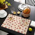 thumbnail image 3 of Maple Leaf Placemats Set of 12, Retro Fall Red Orange Beige Autumn Leaves Placemats for Dining Table, Place Mats for Kitchen Tabletop, Waterproof Wipeable Dining Table Mats Set, 3 of 9